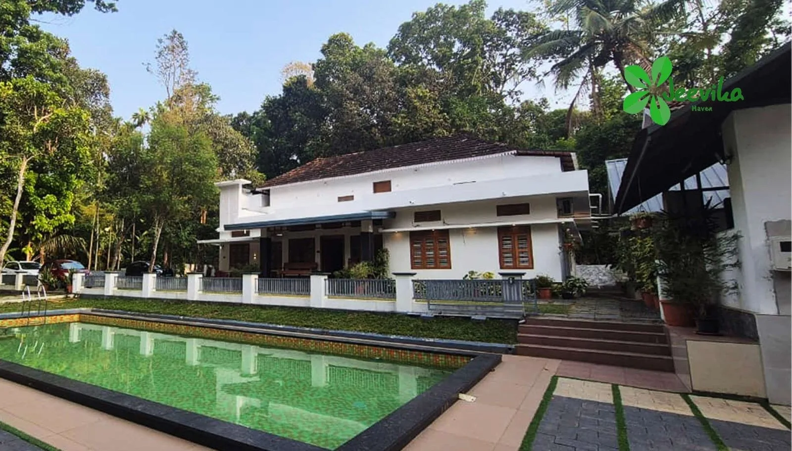 Private interior living space of Jeevika Haven villa